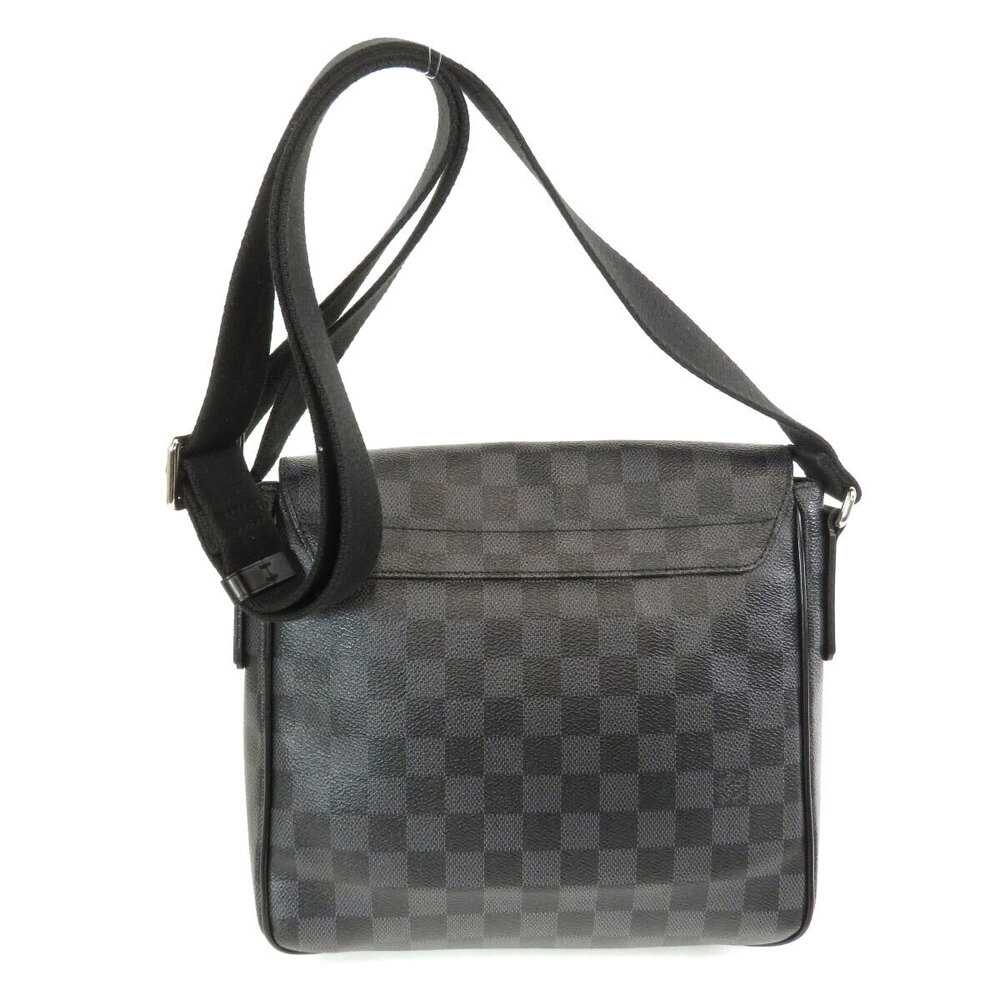 Louis Vuitton Canvas Shoulder Bag District Damier Brown